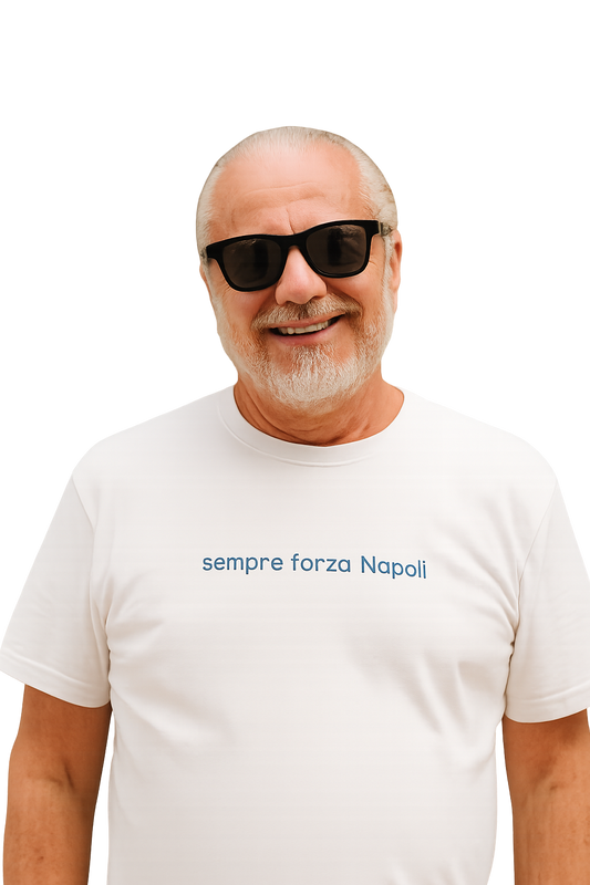 T-shirt girocollo Unisex Ricamata - sempre forza Napoli