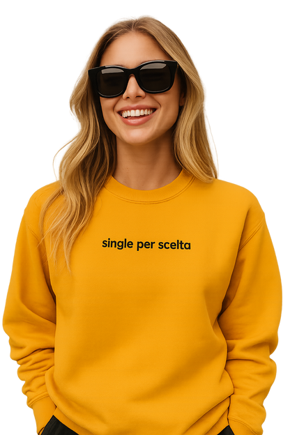 Felpa girocollo unisex Ricamata | single per scelta
