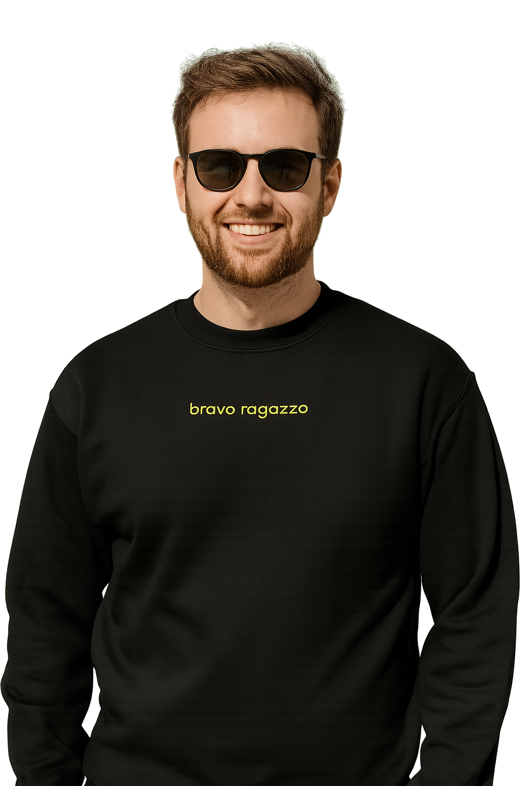 Felpa girocollo unisex Ricamata | bravo ragazzo