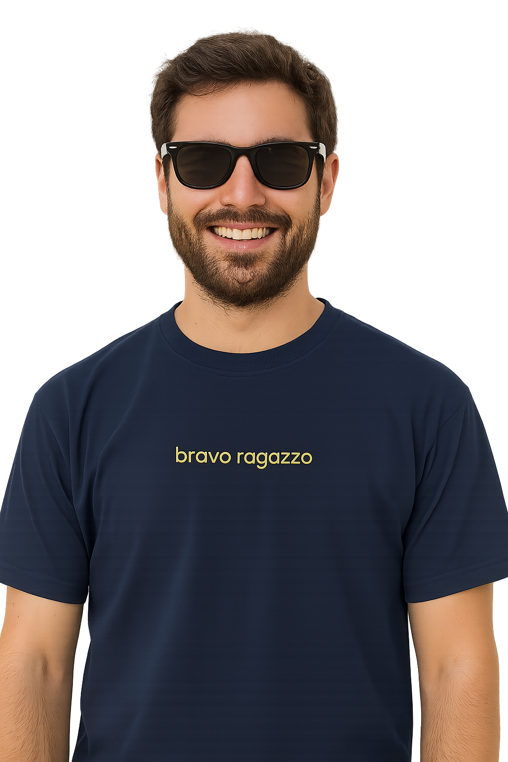 T-shirt girocollo Unisex Ricamata - bravo ragazzo
