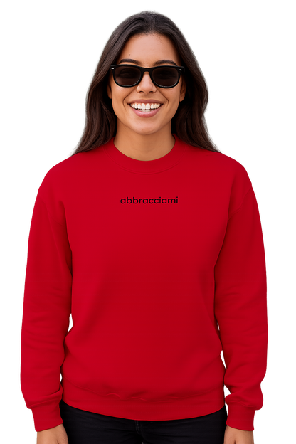 Felpa girocollo unisex Ricamata | abbracciami