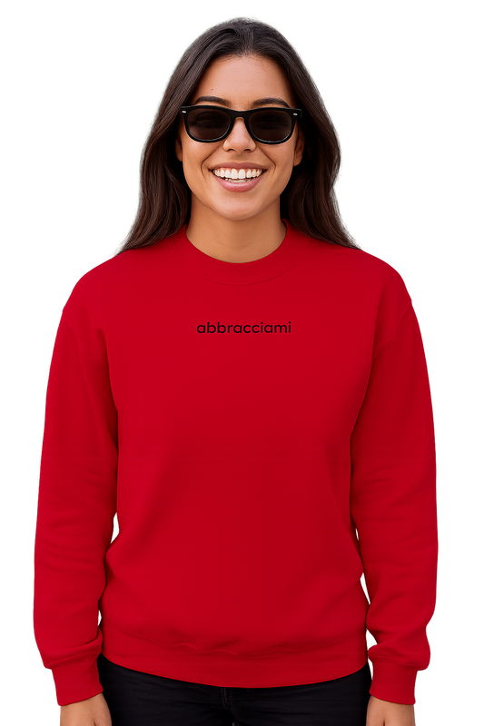 Felpa girocollo unisex Ricamata | abbracciami