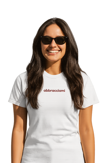 T-shirt girocollo Unisex Ricamata - abbracciami