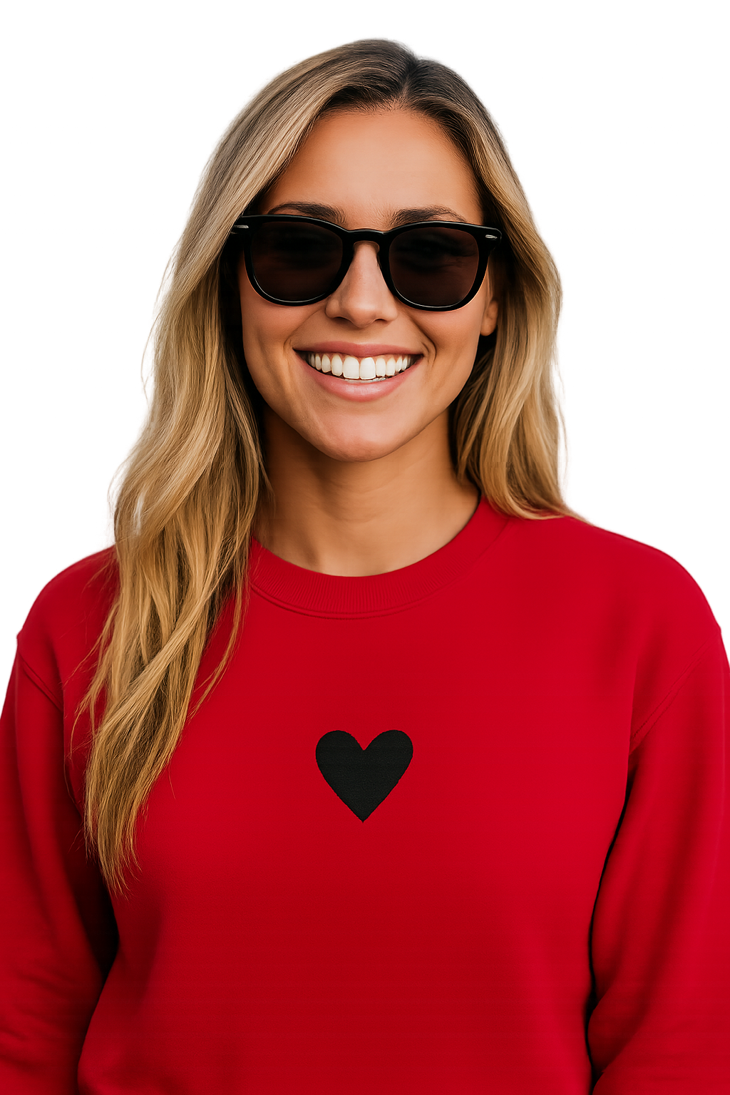 Felpa girocollo unisex Ricamata | cuoricino