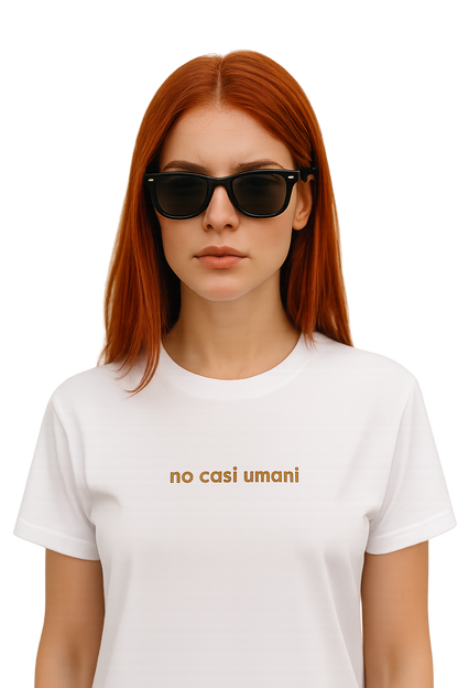 T-shirt girocollo Unisex Ricamata - no casi umani