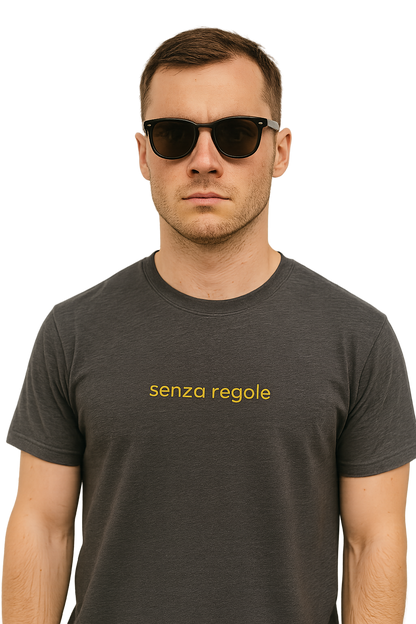 T-shirt girocollo Unisex Ricamata - senza regole