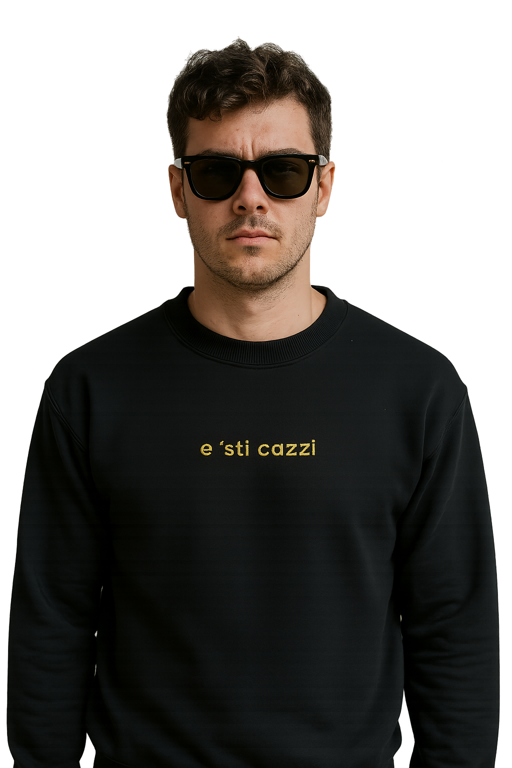 Felpa girocollo unisex Ricamata | e 'sti cazzi