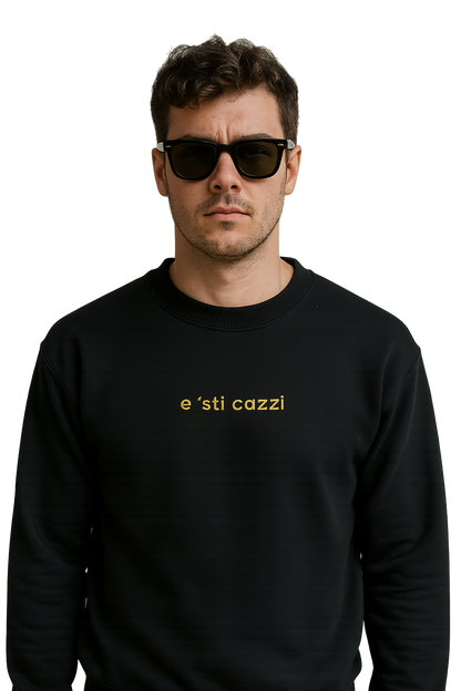 Felpa girocollo unisex Ricamata | e 'sti cazzi