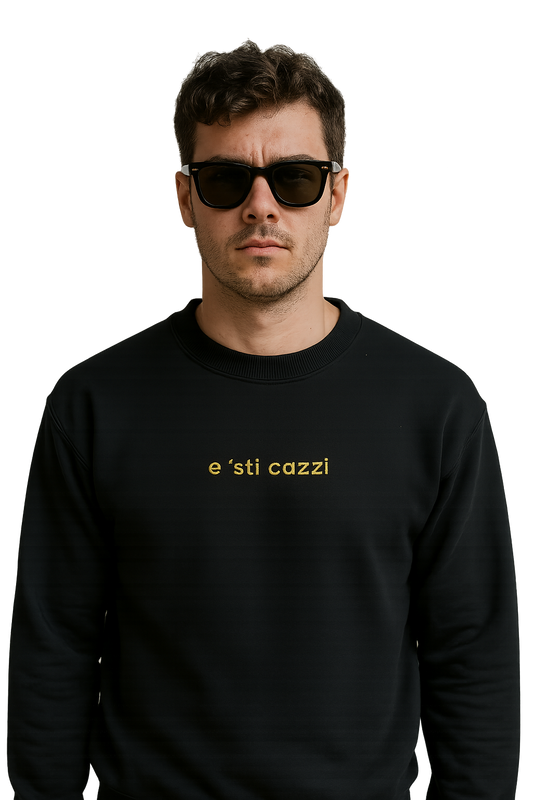 Felpa girocollo unisex Ricamata | e 'sti cazzi