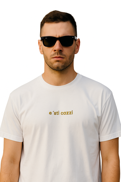 T-shirt girocollo Unisex Ricamata - e 'sti cazzi