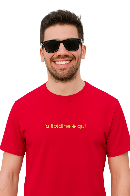 T-shirt girocollo Unisex Ricamata - la libidine è qui