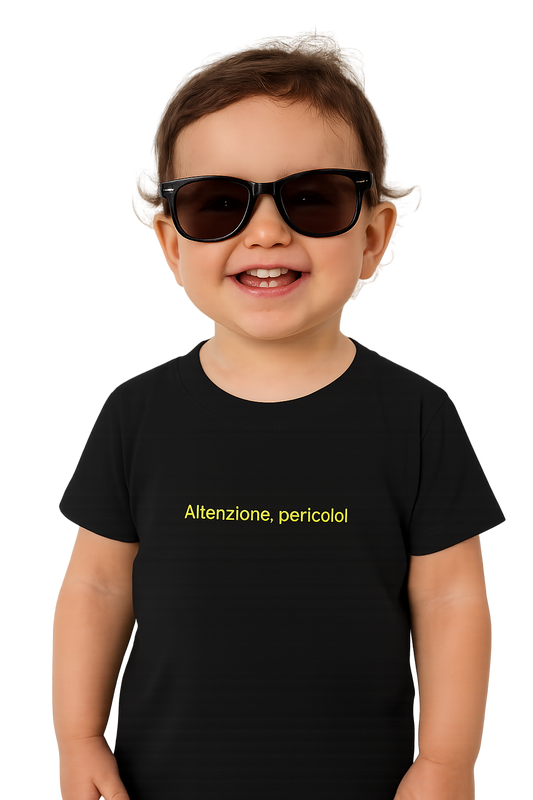 Maglietta classica a girocollo per neonati - Attenzione pericolo!
