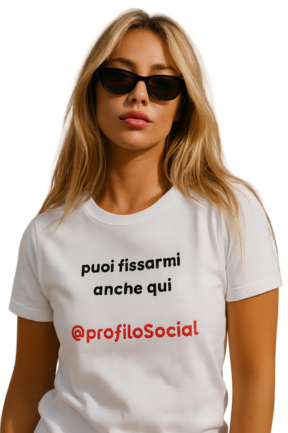 T-shirt girocollo Unisex Pesante | puoi fissarmi anche qui