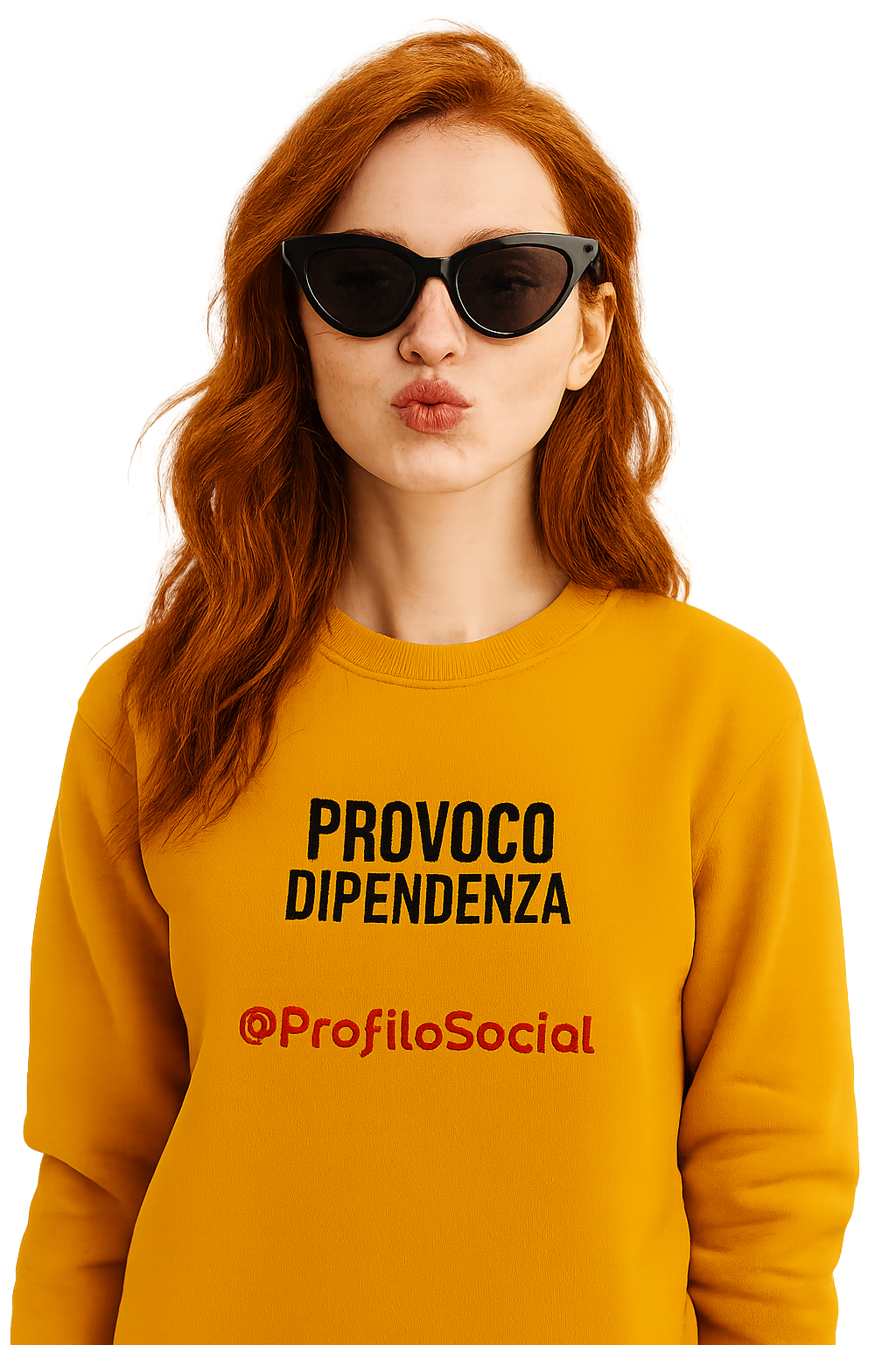 Felpa girocollo unisex personalizzabile| provoco dipendenza