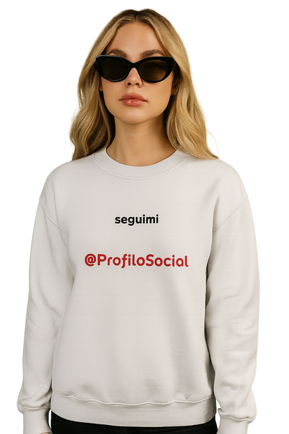 Felpa girocollo unisex personalizzabile| seguimi