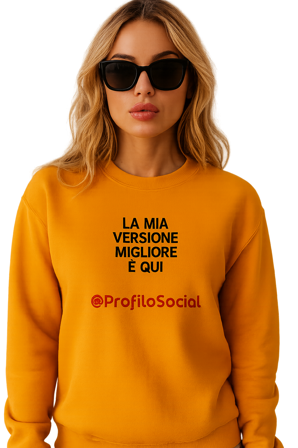 Felpa girocollo unisex personalizzabile| la mia versione migliore