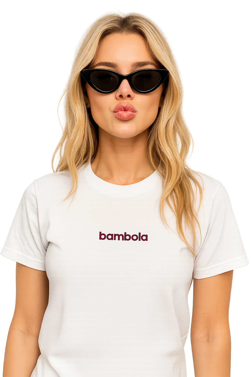 T-shirt girocollo ricamata - bambola