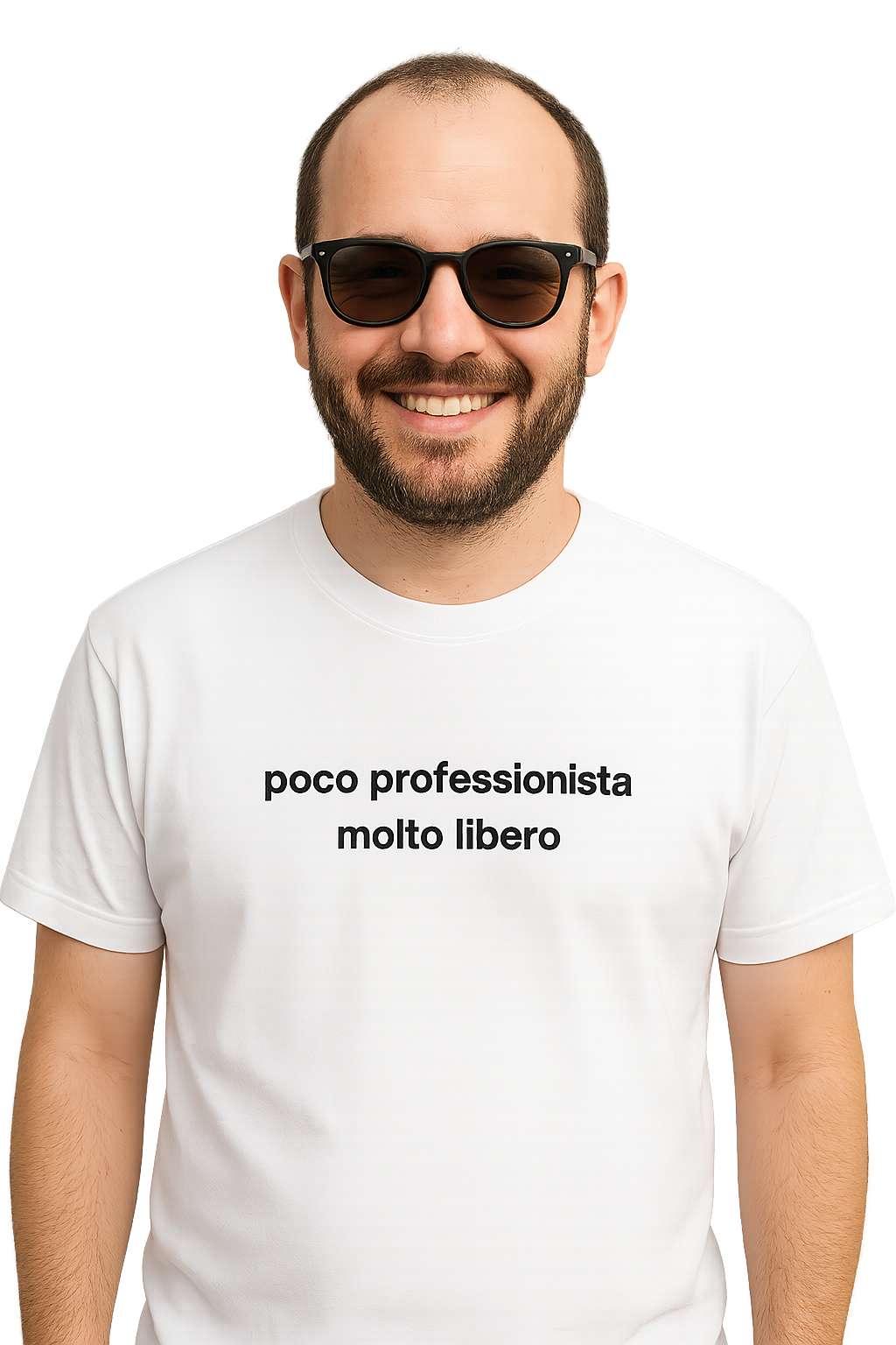 T-shirt girocollo Ricamata- Poco Professionista, Molto Libero