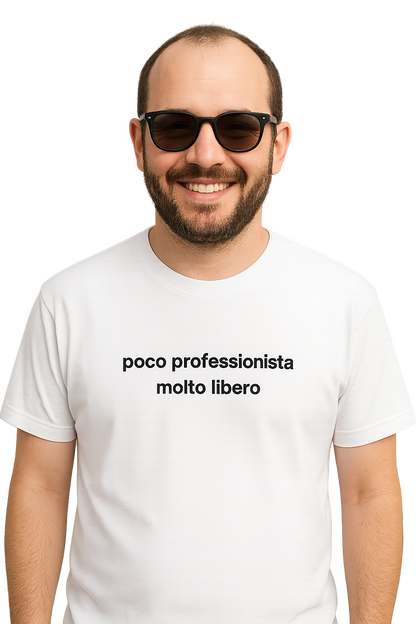 T-shirt girocollo Ricamata- Poco Professionista, Molto Libero