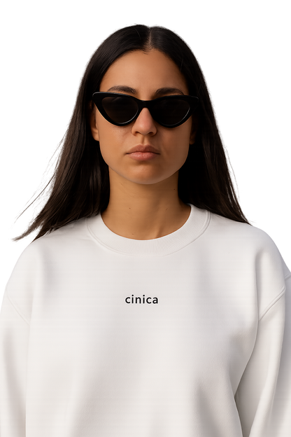 Felpa girocollo unisex ricamata| cinica