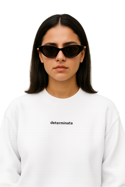 Felpa girocollo unisex ricamata | determinata