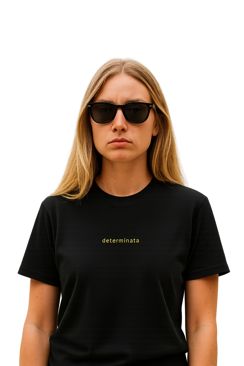 T-shirt girocollo ricamata - determinata