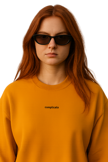 Felpa girocollo unisex ricamata | complicata