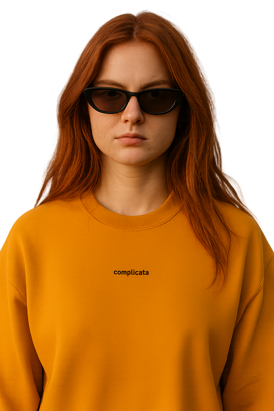 Felpa girocollo unisex ricamata | complicata