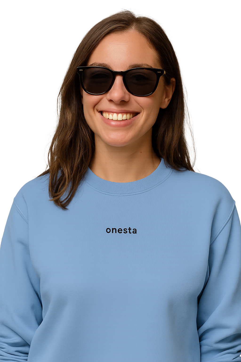 Felpa girocollo unisex ricamata | onesta