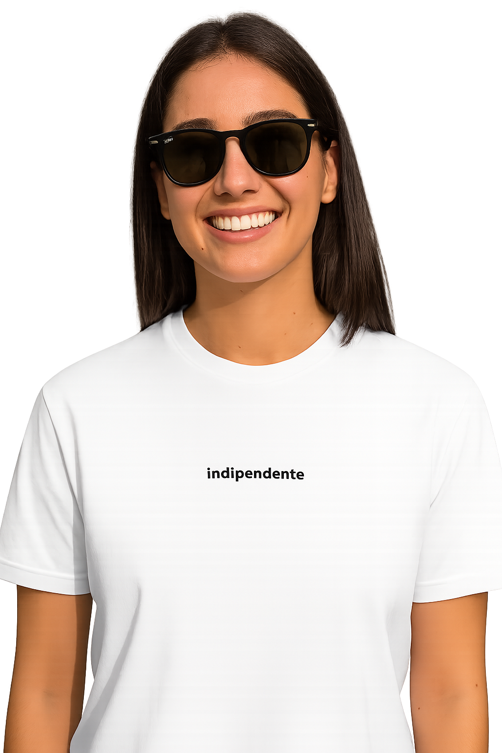T-shirt girocollo ricamata - indipendente