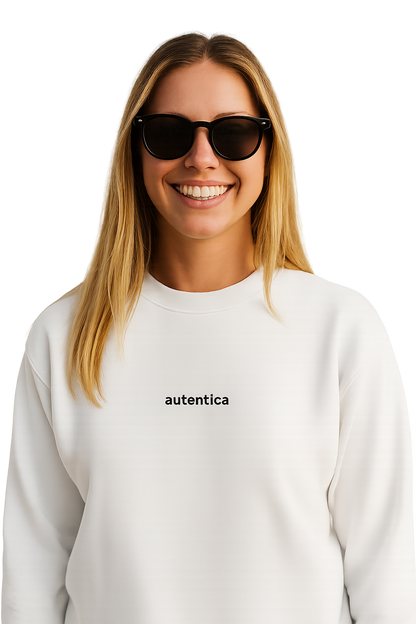 Felpa girocollo unisex ricamata | autentica