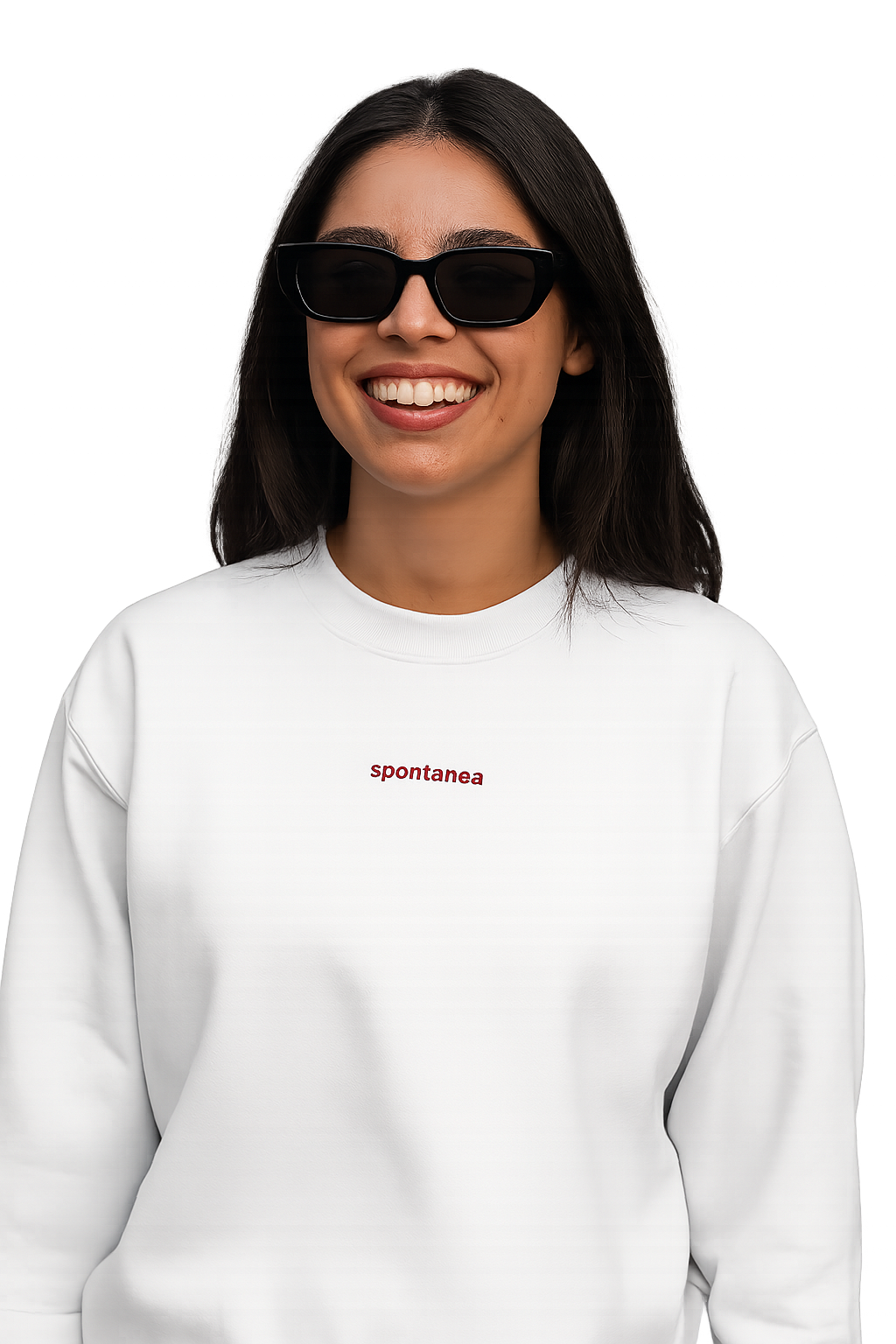 Felpa girocollo unisex ricamata | spontanea