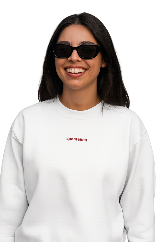 Felpa girocollo unisex ricamata | spontanea