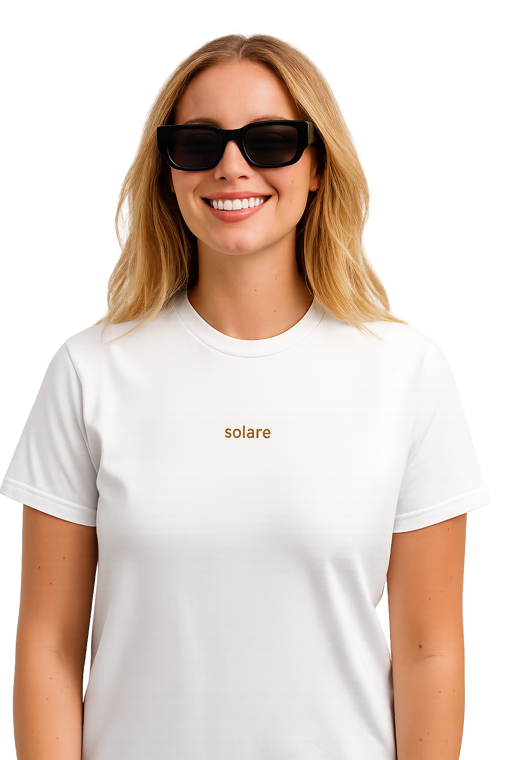 T-shirt girocollo ricamata - solare