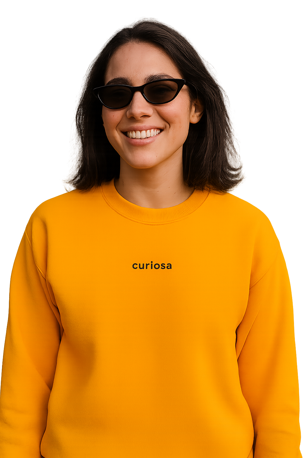 Felpa girocollo unisex ricamata | curiosa