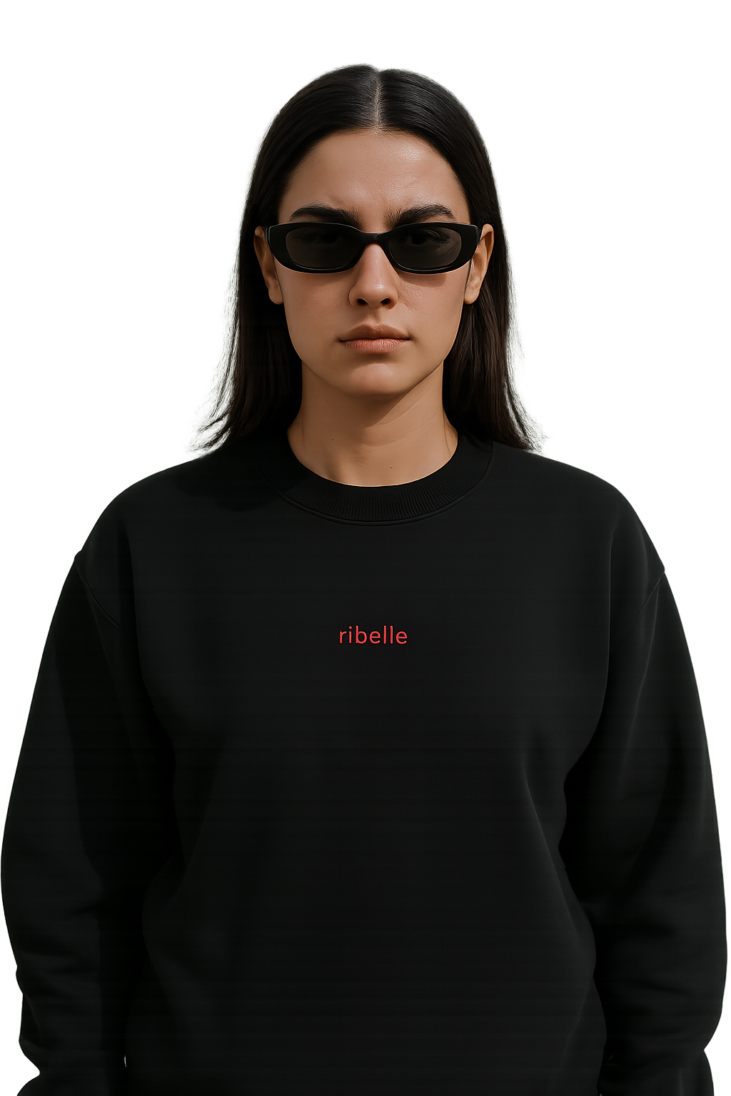 Felpa girocollo unisex ricamata | ribelle