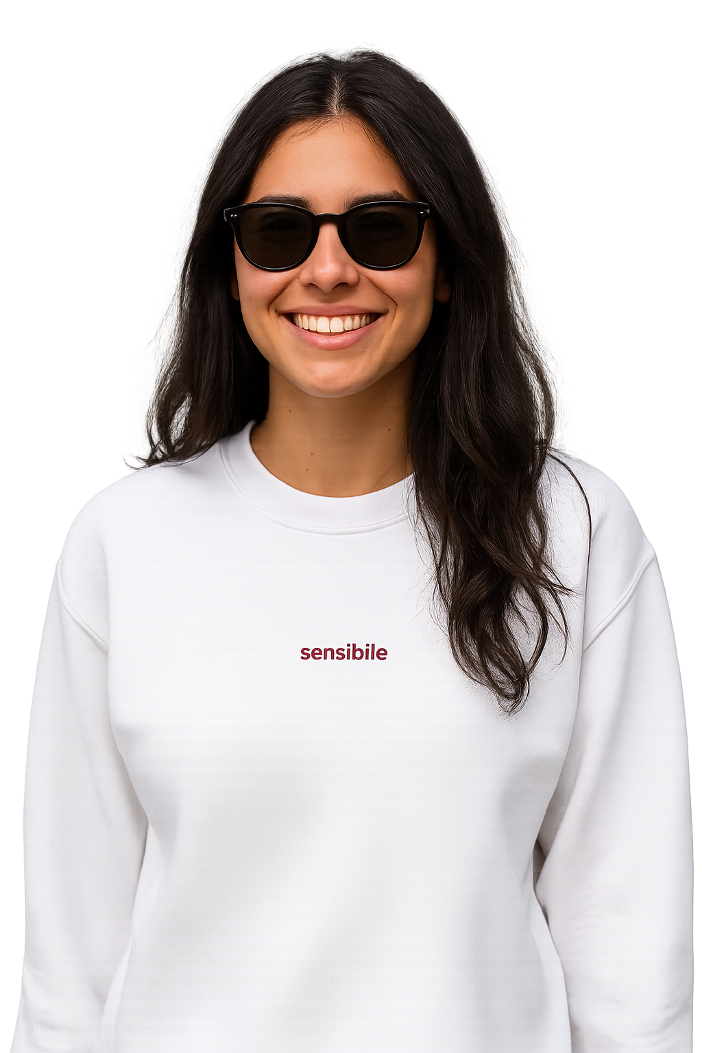 Felpa girocollo unisex ricamata | sensibile