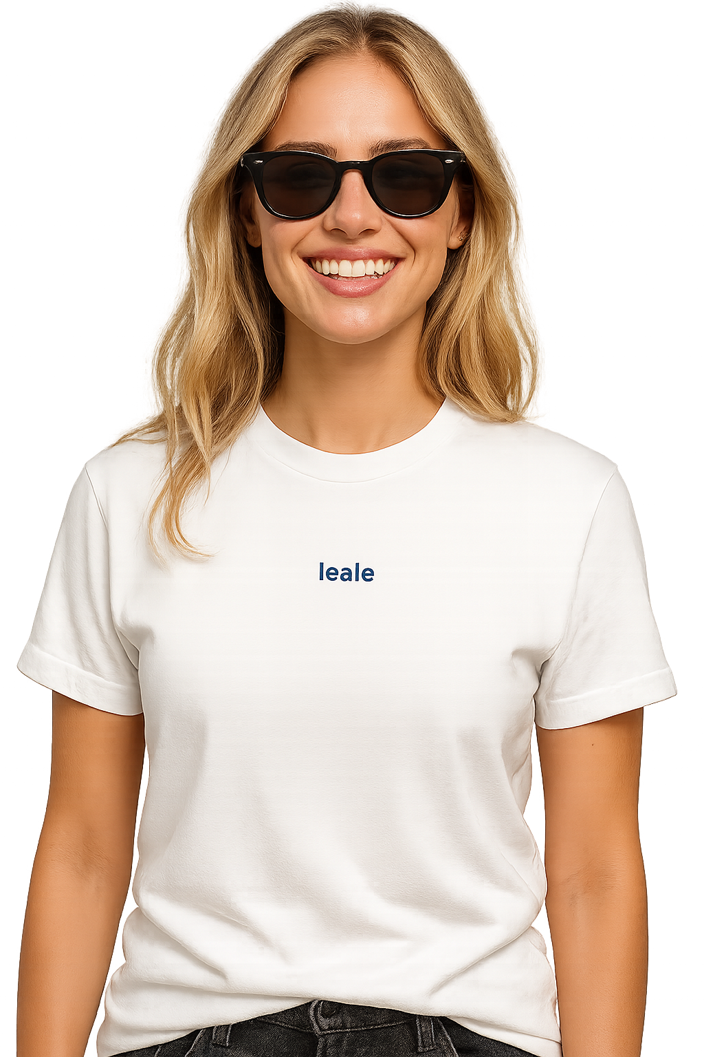 T-shirt girocollo ricamata - leale