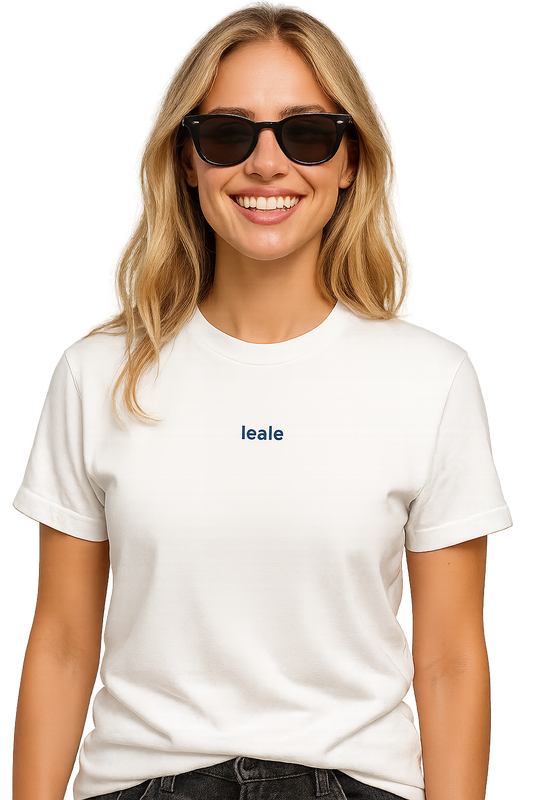 T-shirt girocollo ricamata - leale