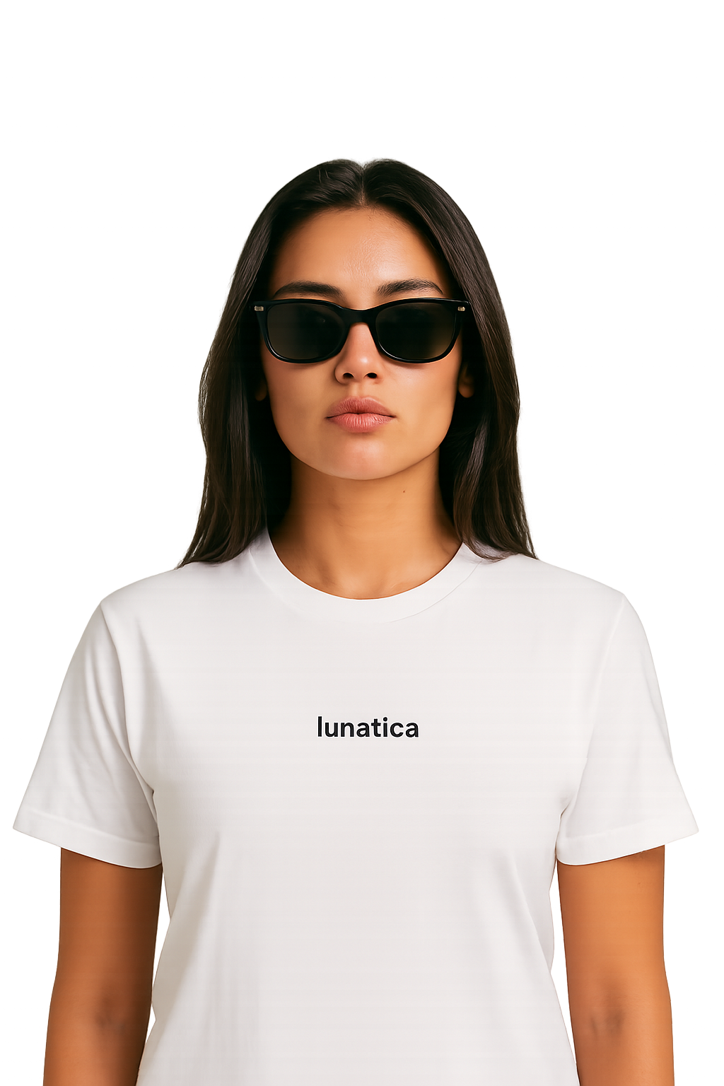 T-shirt girocollo ricamata - lunatica