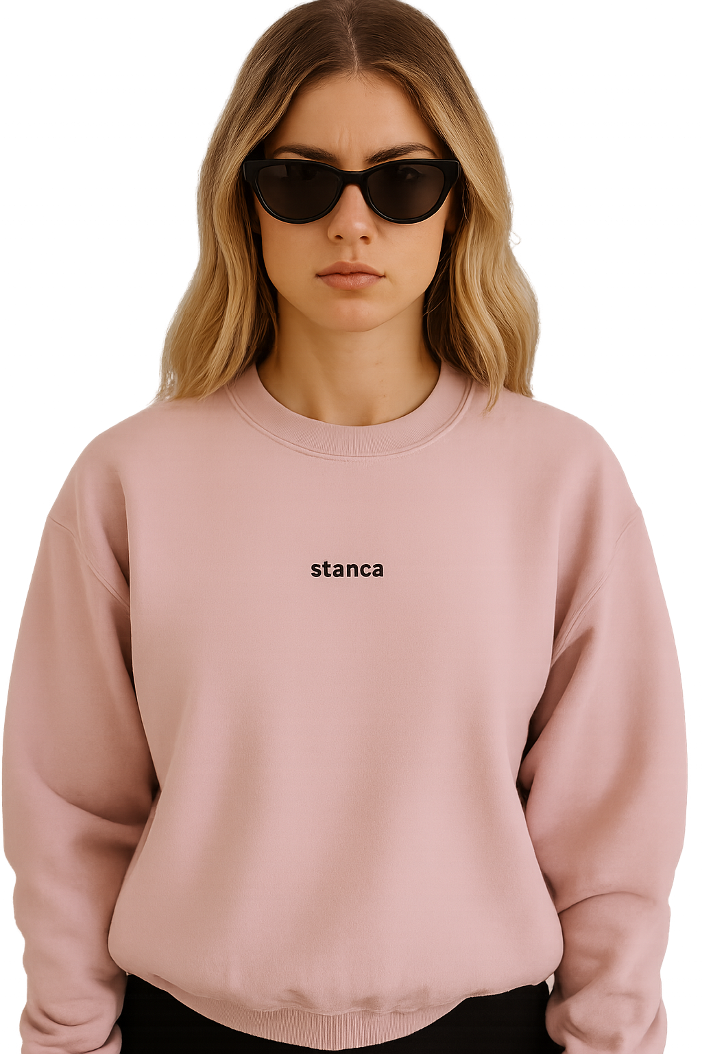 Felpa girocollo unisex ricamata | stanca