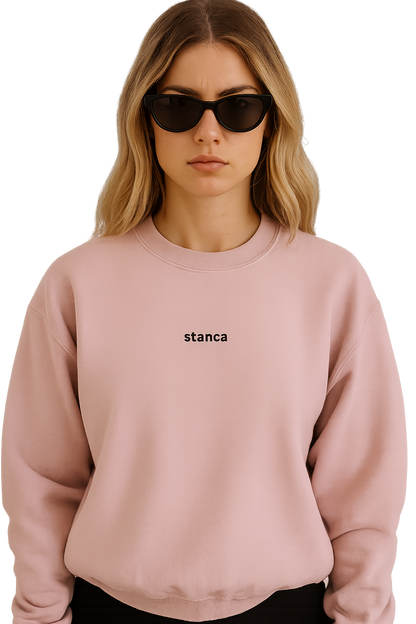 Felpa girocollo unisex ricamata | stanca