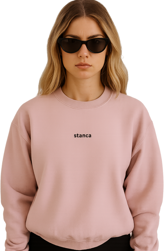 Felpa girocollo unisex ricamata | stanca