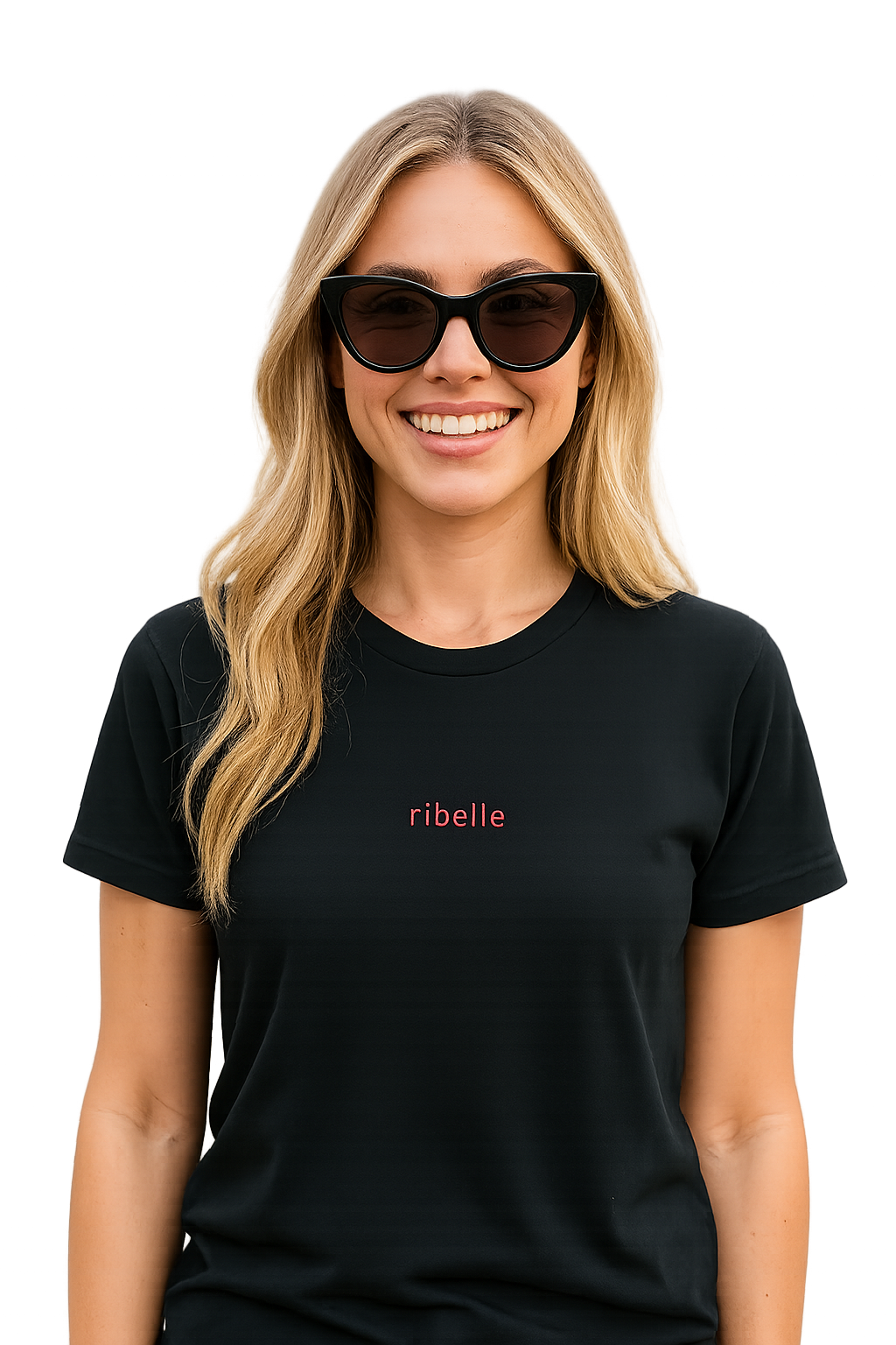 T-shirt girocollo ricamata - ribelle