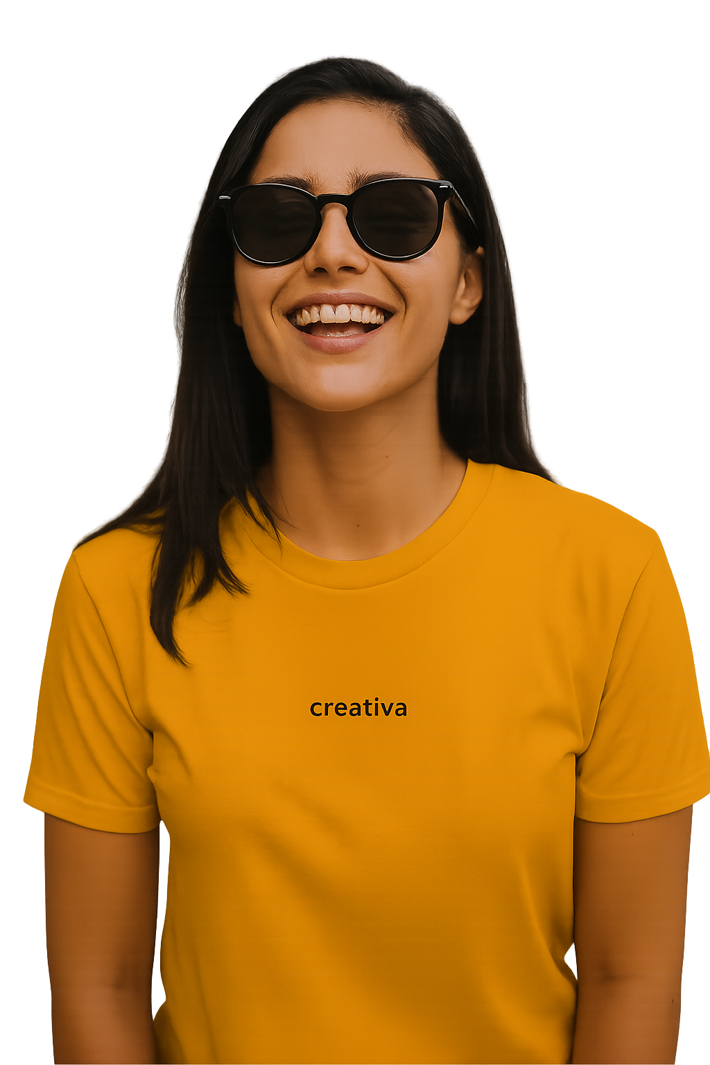T-shirt girocollo ricamata - creativa
