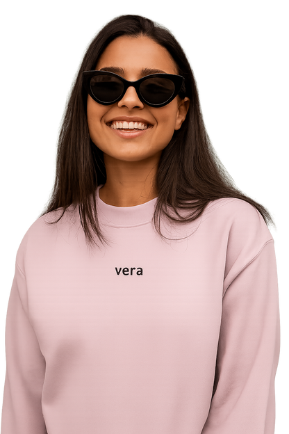 Felpa girocollo unisex ricamata | vera