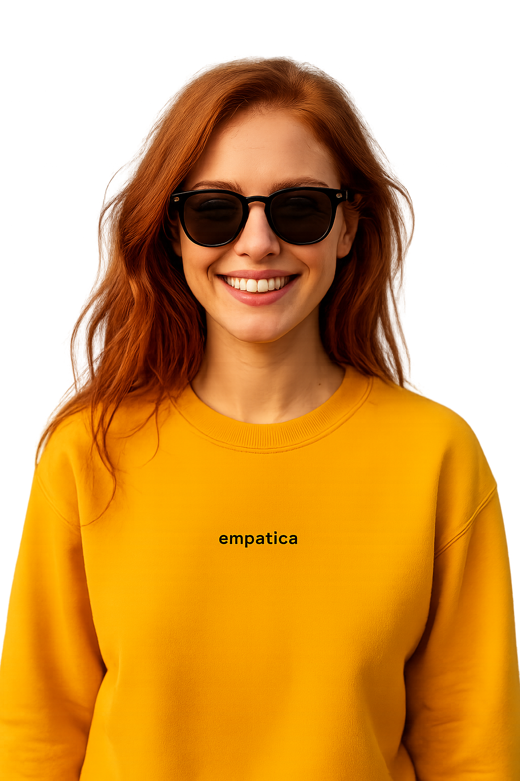 Felpa girocollo unisex ricamata | empatica