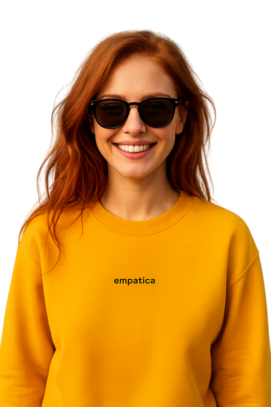 Felpa girocollo unisex ricamata | empatica