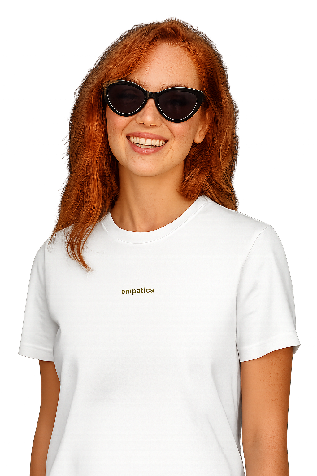 T-shirt girocollo ricamata - empatica