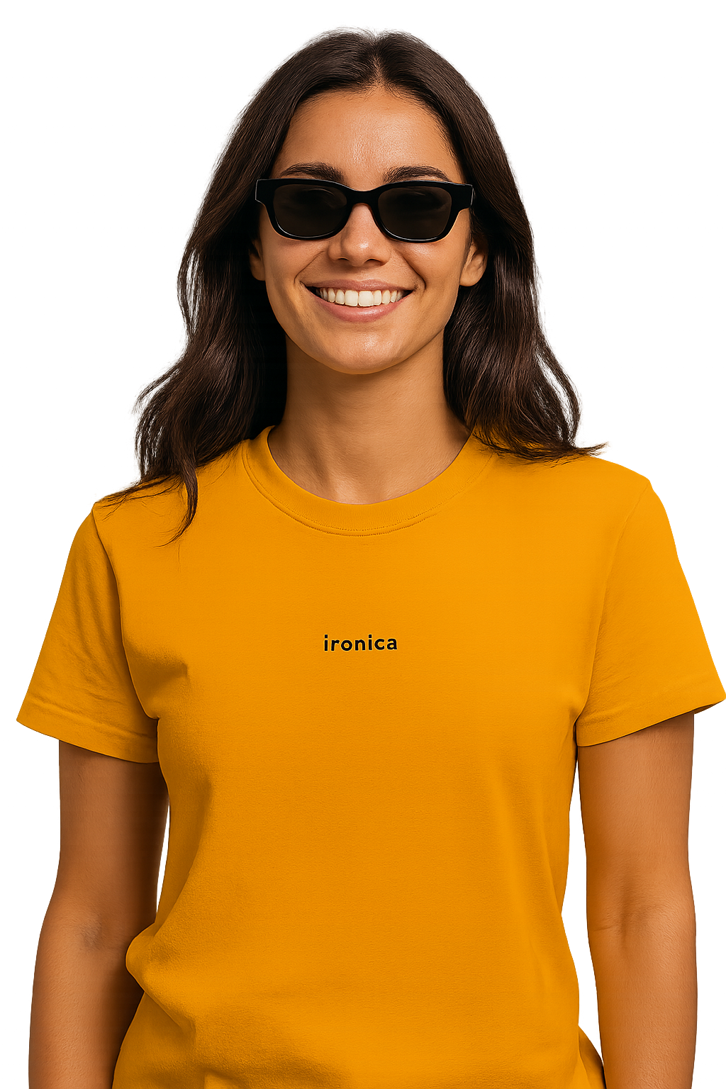 T-shirt girocollo ricamata - ironica